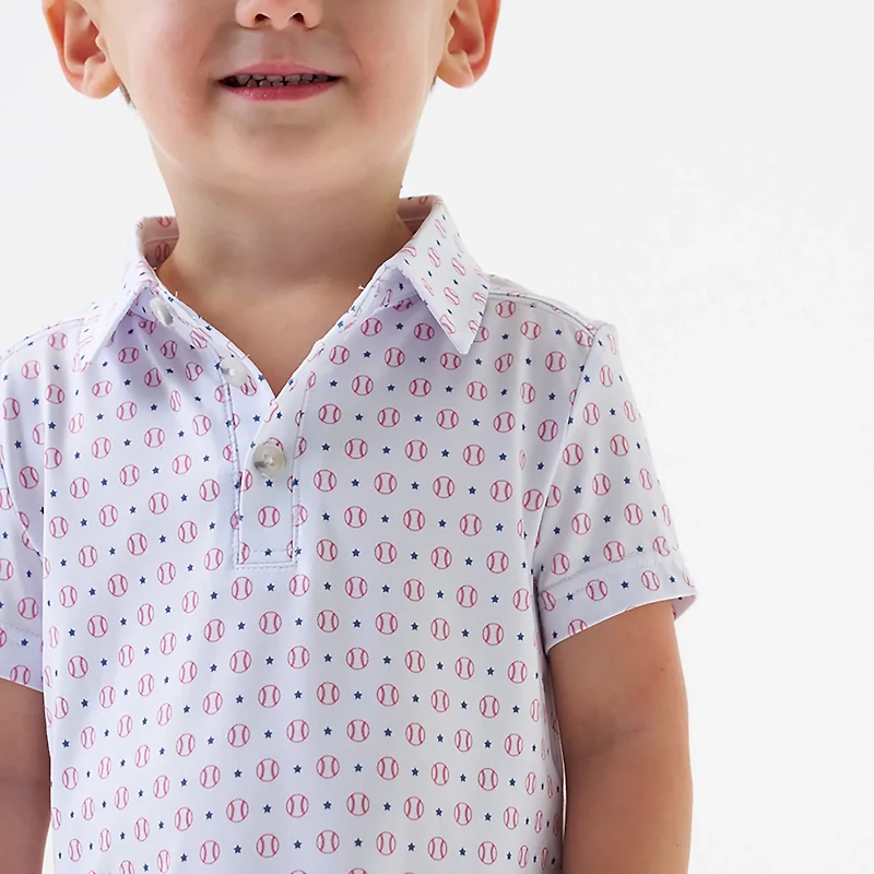 BURLEBO Toddler Boys' Performance Polo