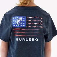 BURLEBO Boys' Fishing USA T-shirt