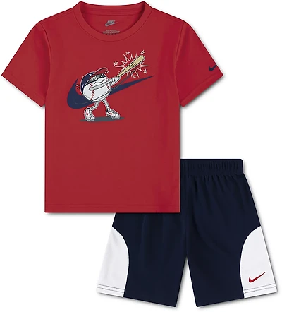 Nike Boys' 4-7 Baseball Graphic T-shirt and Mesh Shorts Set
