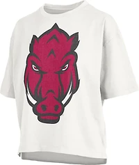 Pressbox Women's Arkansas Big Canvas Puff Castillo Motley Crew T-shirt