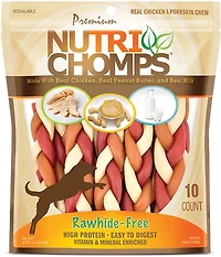 Nutri Chomps 6 in. Mixed Flavor Braids 10-count