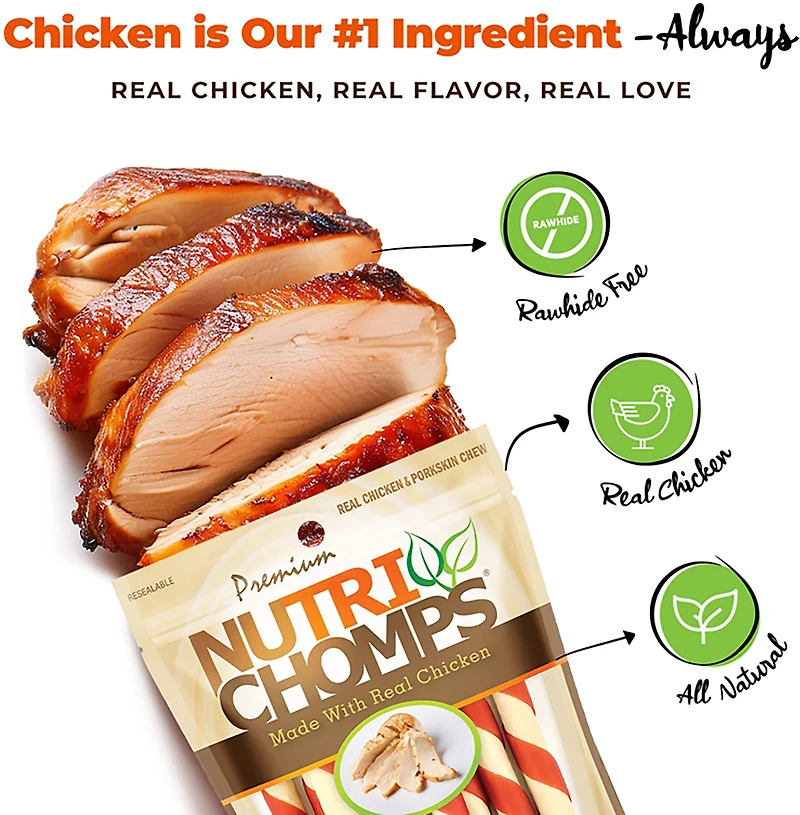 Nutri Chomps Chicken Flavored Mini Twists 10-count