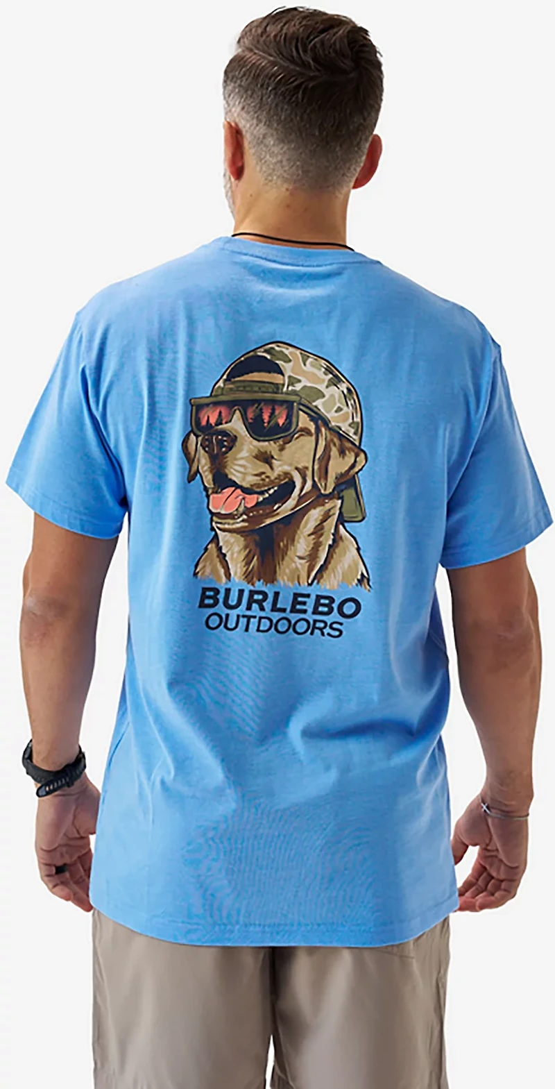 BURLEBO Men's Mallard Camo Dog T-shirt