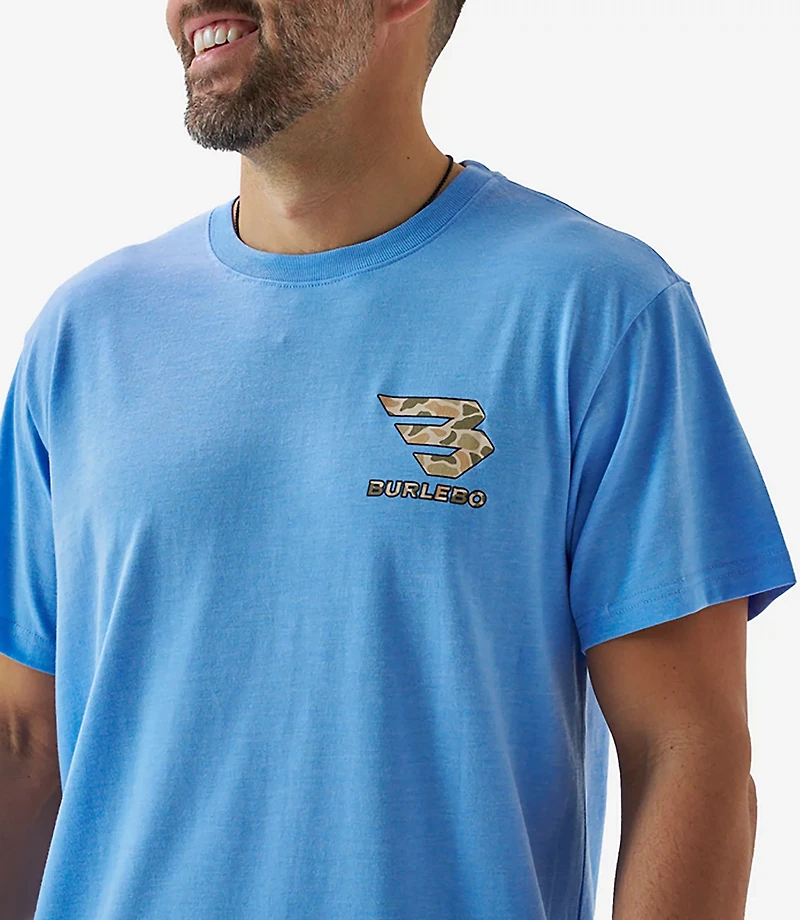 BURLEBO Men's Mallard Camo Dog T-shirt