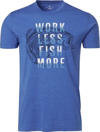 Academy Sports + Outdoors Men’s Work Less Fish More T-shirt