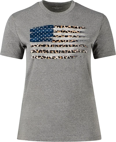 Academy Sports + Outdoors Women's Americana Leopard Flag T-shirt
