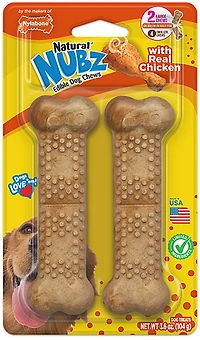 Nylabone Nubz Large 30+ lbs. Chicken Dog Chew Treats 2-count