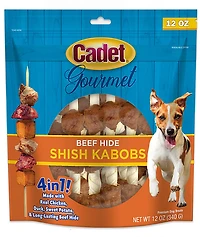 Cadet Gourmet Beef Hide Shish Kabob 12 oz Dog Treats