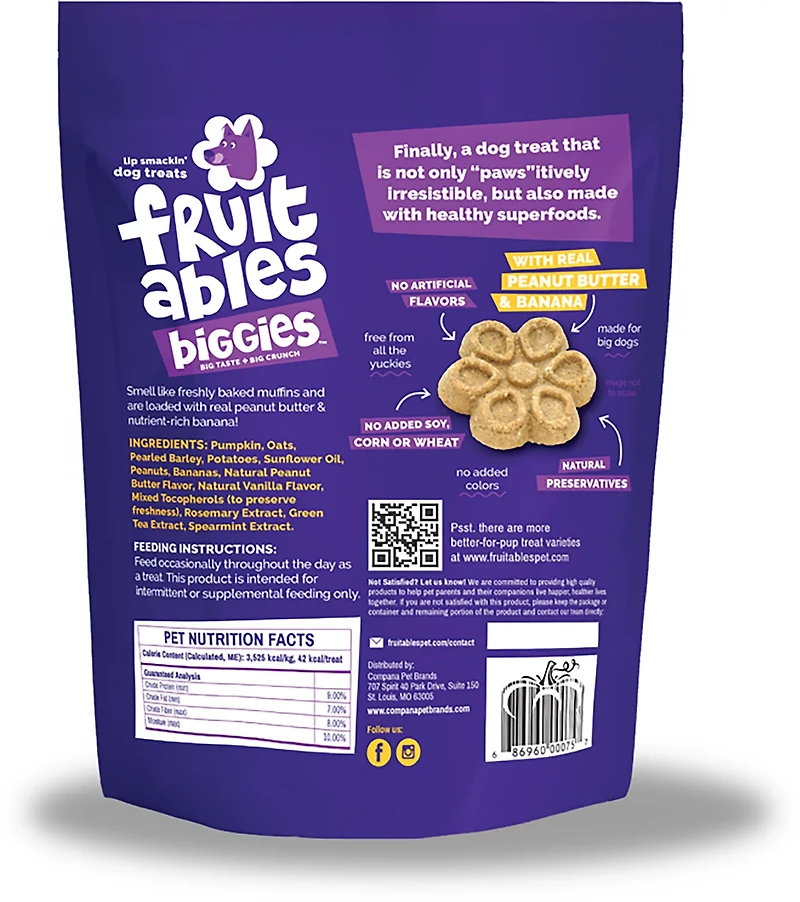 Fruitables Biggies 16 oz. Dog Treats