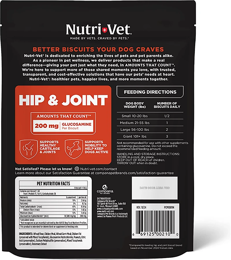 Nutrivet K9 Hip & Joint 16 oz Biscuits