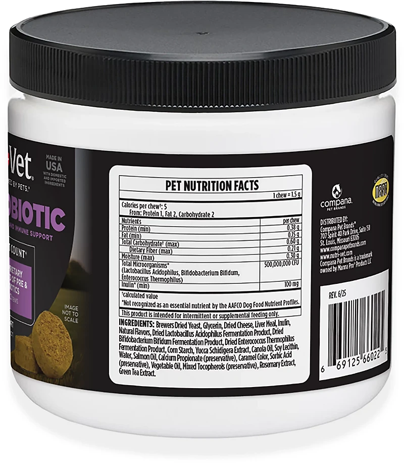 Nutrivet K9 Pre & Probiotic Soft Chews 120-Pack
