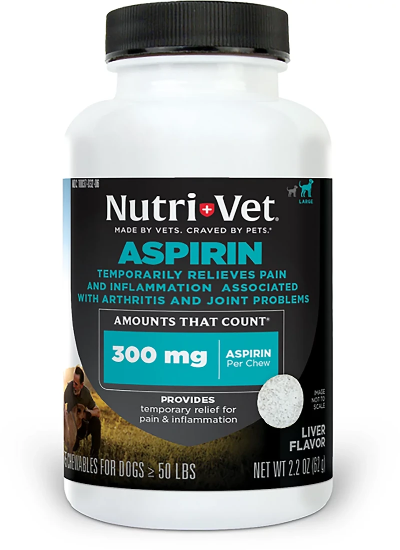 Nutrivet 300 mg K9 Aspirin 75-count
