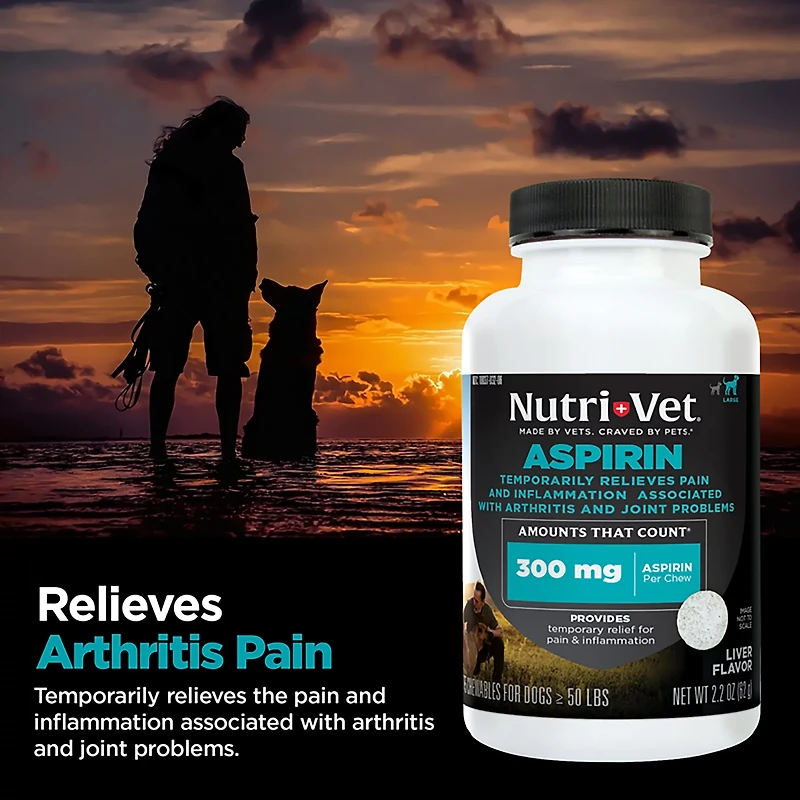 Nutrivet 300 mg K9 Aspirin 75-count