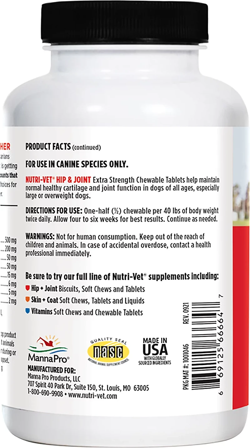 Nutrivet K9 Extra Hip & Joint Chewable Supplements 120-Pack
