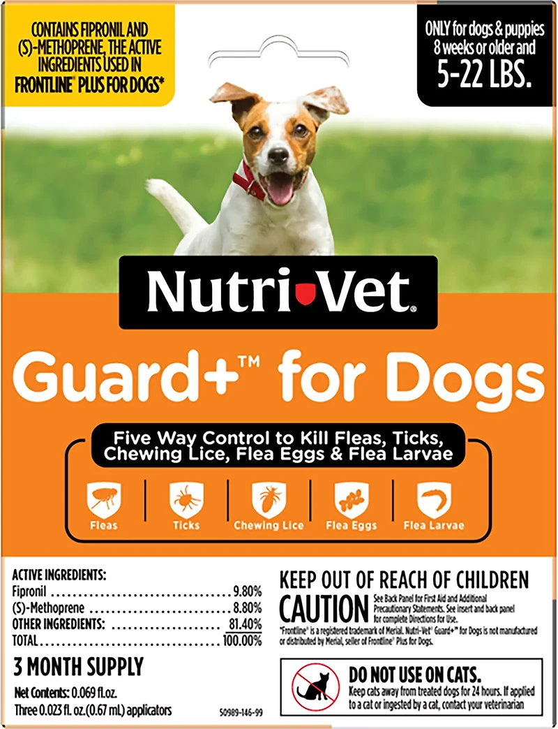 Nutrivet K9 Guard Plus Flea and Tick Control 3-Pack
