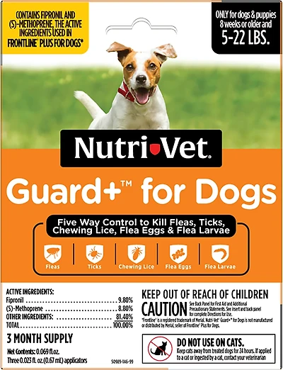 Nutrivet K9 Guard Plus Flea and Tick Control 3-Pack
