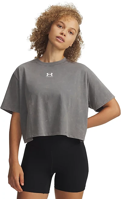 Under Armour Women's Rival Boxy Wash T-shirt