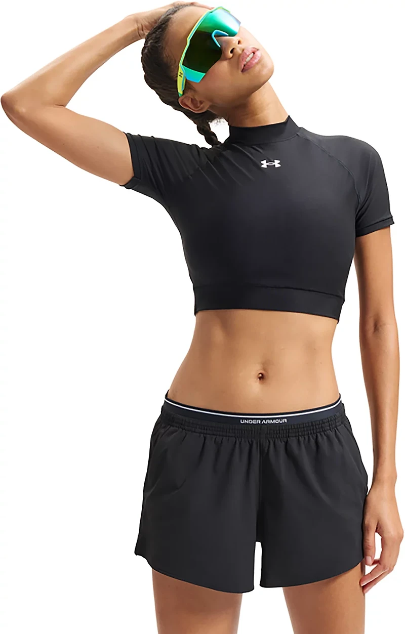 Under Armour Women's HeatGear Crop Mock T-shirt