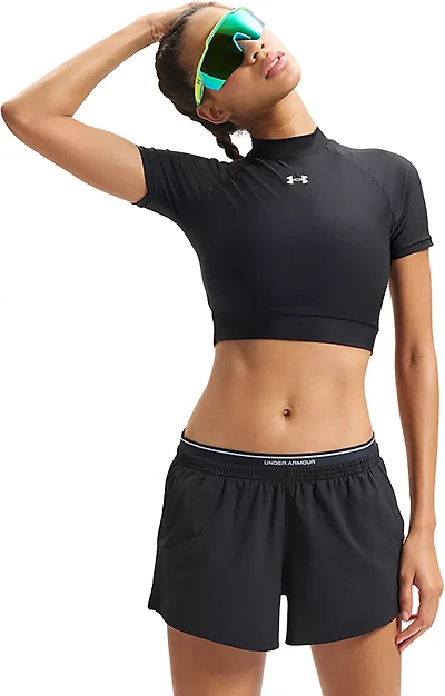 Under Armour Women's HeatGear Crop Mock T-shirt