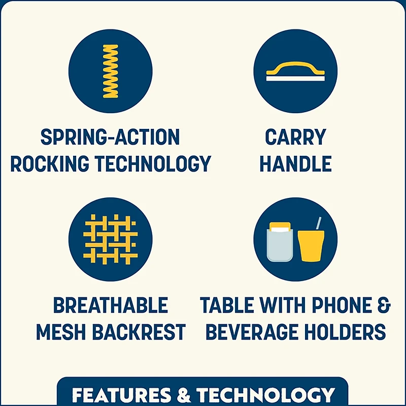 GCI Outdoor Freestyle Rocker with Side Table