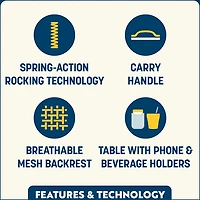 GCI Outdoor Freestyle Rocker with Side Table