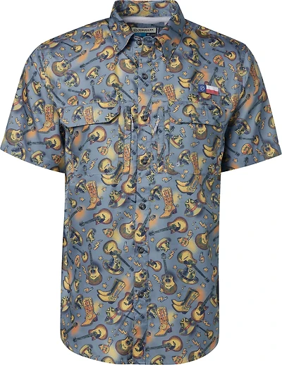 Magellan Outdoors Men's FishGear Local State Texas Print Short Sleeve Button-Down Shirt