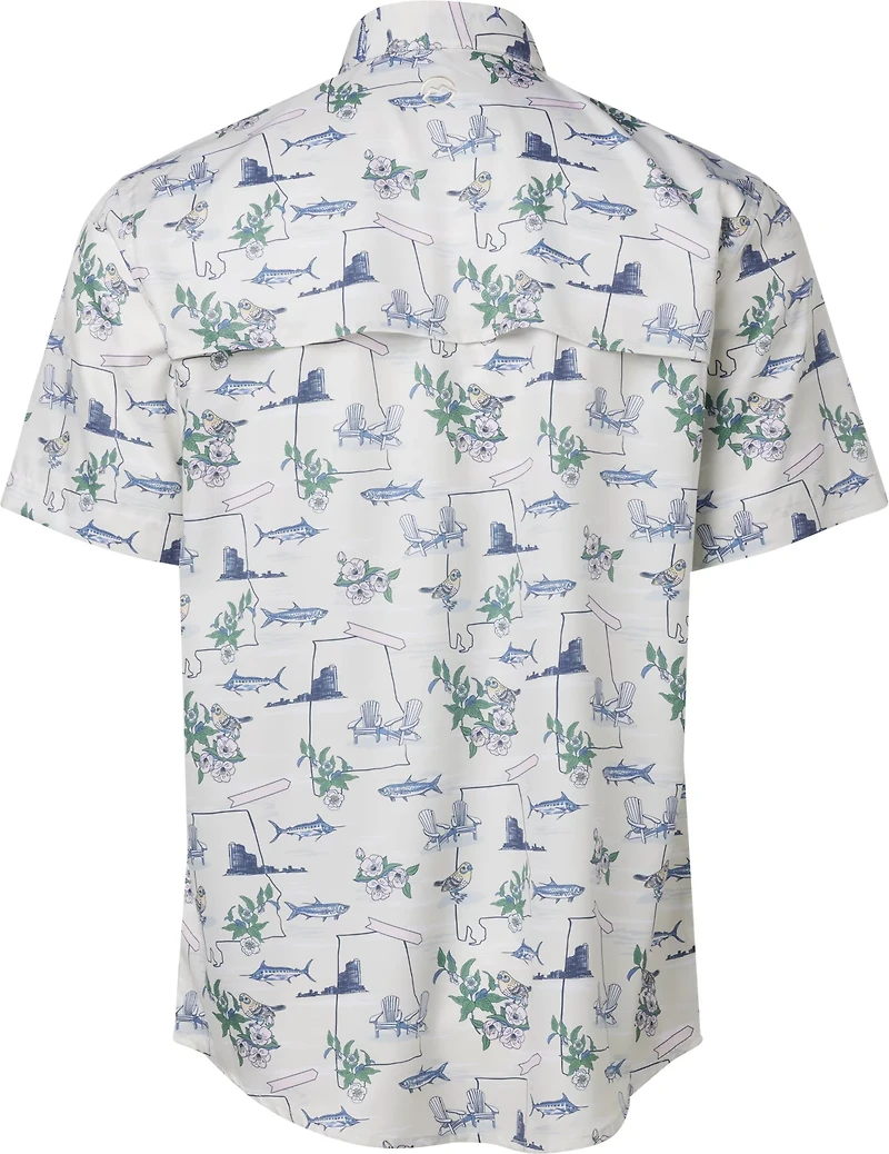 Magellan Outdoors Men's Alabama Local State Print Button-Down Shirt