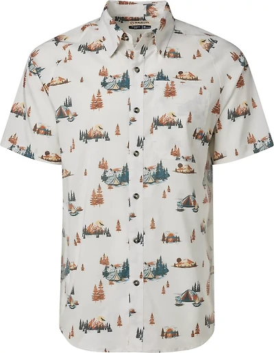Magellan Outdoors Men's Hickory Canyon Print Short Sleeve Shirt