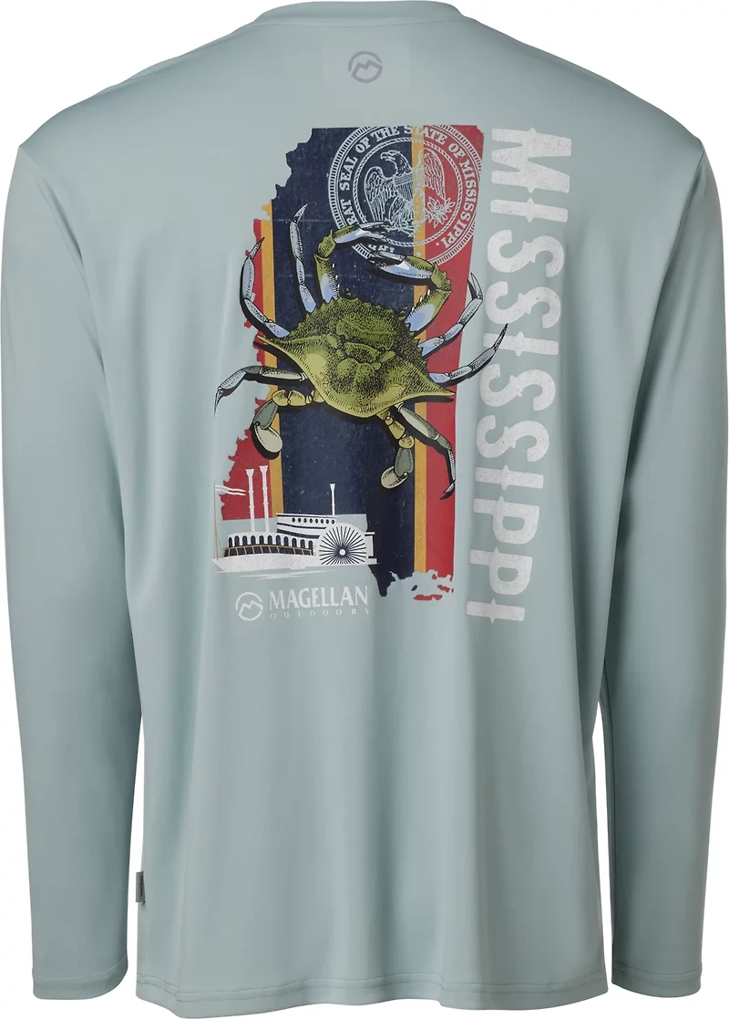 Magellan Outdoors Men's Local State Mississippi Graphic Crew Long Sleeve T-shirt