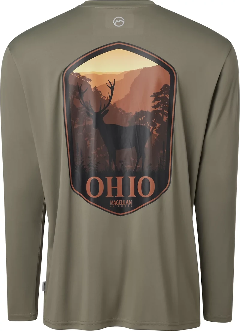 Magellan Outdoors Men's Local State Ohio Graphic Crew Long Sleeve T-shirt