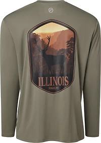 Magellan Outdoors Men's Local State Illinois Graphic Crew Long Sleeve T-shirt