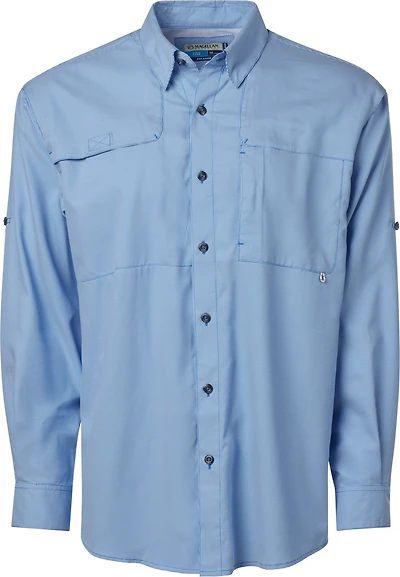 Magellan Outdoors Aransas Pass Mini Check Long Sleeve Fishing Shirt