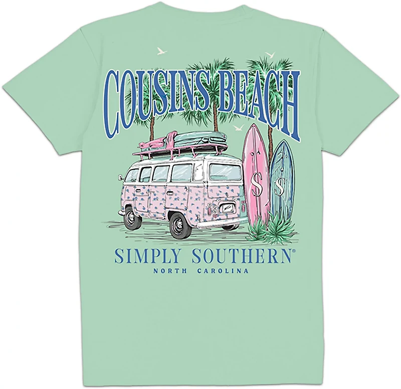 Simply Southern Women's Cousins Beach Short Sleeve T-shirt