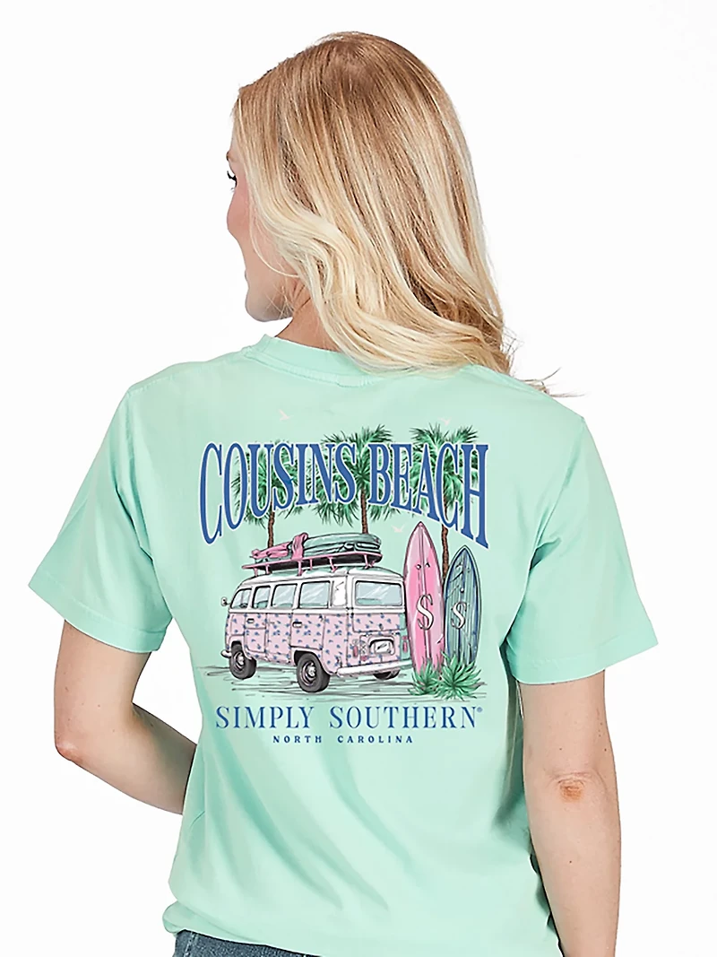 Simply Southern Women's Cousins Beach Short Sleeve T-shirt