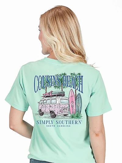 Simply Southern Women's Cousins Beach Short Sleeve T-shirt