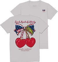 Simply Southern Women's Sweet Land Cherry Short Sleeve T-shirt