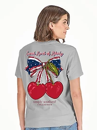 Simply Southern Women's Sweet Land Cherry Short Sleeve T-shirt