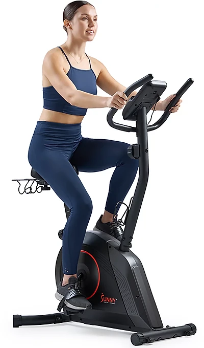 Sunny Health & Fitness Smart Magnetic Resistance Upright Exercise Bike