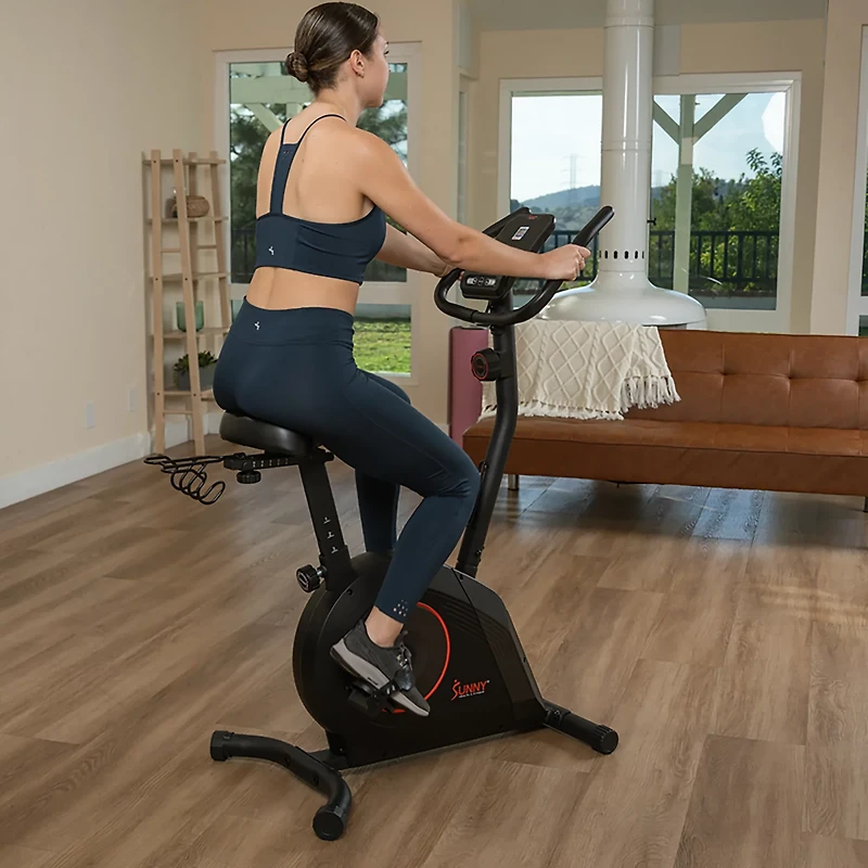 Sunny Health & Fitness Smart Magnetic Resistance Upright Exercise Bike