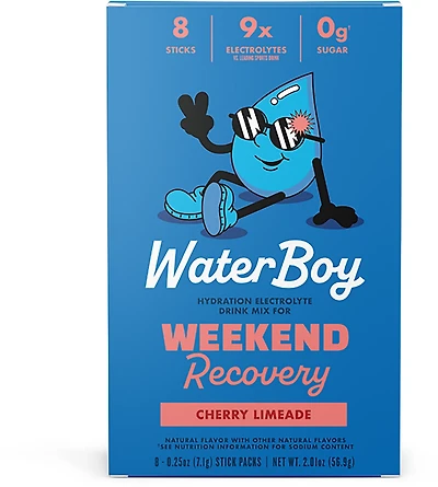 Waterboy Weekend Recovery Hydration Sticks 8-Pack
