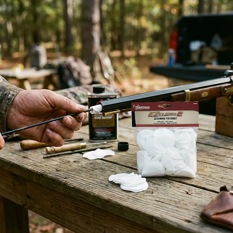 Traditions EZ Clean 2 .45 - .54 Caliber Cleaning Patches 200-Pack