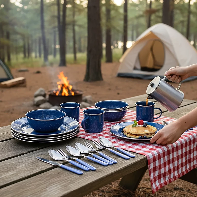 Magellan Deluxe Enamel Tableware 24-Piece Set