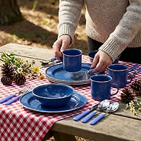 Magellan Deluxe Enamel Tableware 24-Piece Set
