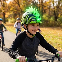 Krash Dazzle Green Mohawk Helmet with LED Lights Youth 8+ (54-58 cm)