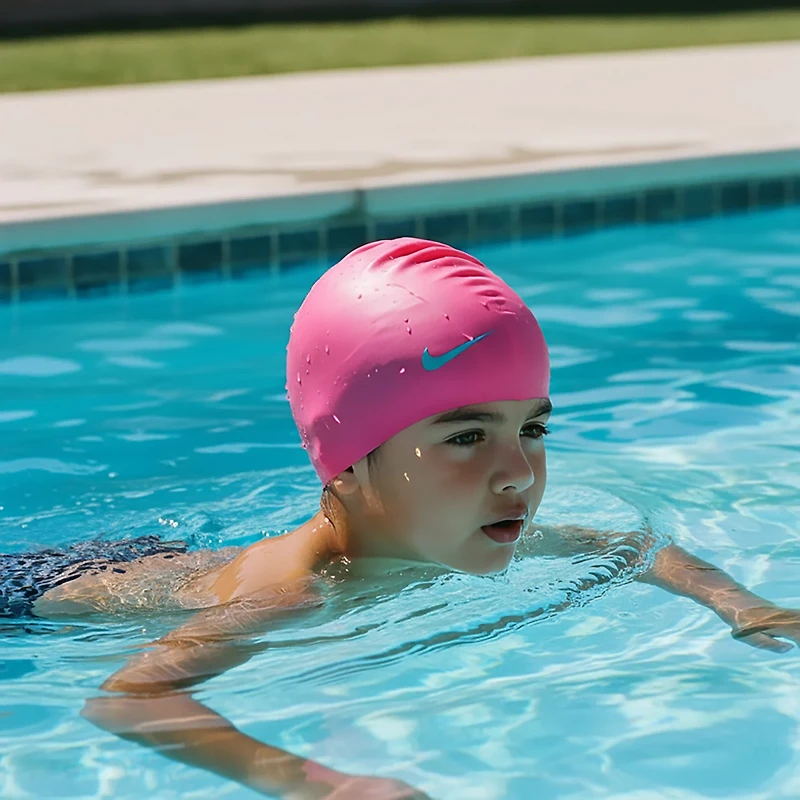 Nike Kids' Swim Solid Silicone Swimming Cap