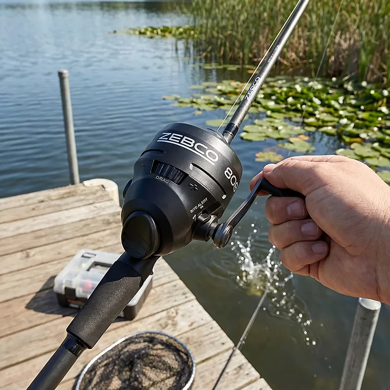 Zebco 808 Reel 2.6:1 Spincast Clam