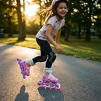 NEON Girls' Combo Inline and Quad Adjustable Light-Up Skates