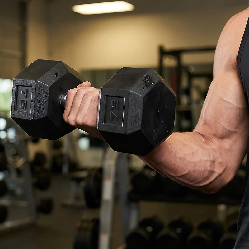 CAP Barbell Rubber Coated Dumbbell – Single