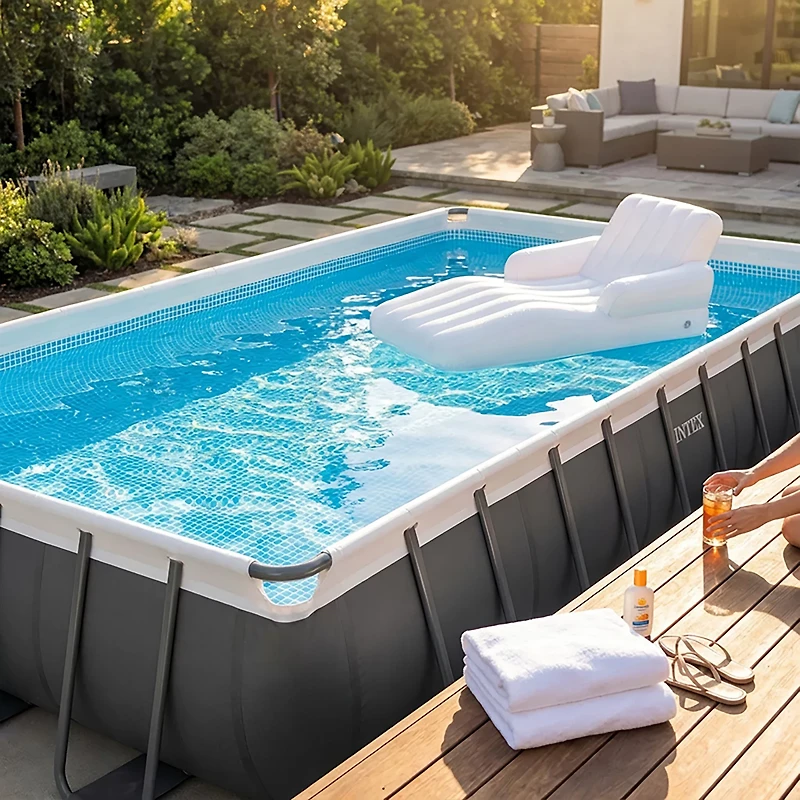 INTEX Ultra XTR 24 ft x 12 ft x 52 in Rectangular Metal Frame Pool Set