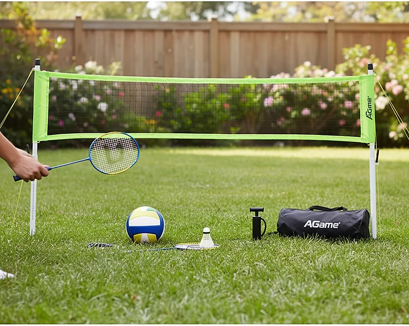 AGame Badminton and Volleyball Combo